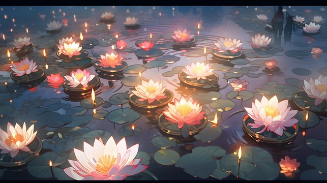 Diwali Background, Lotus flower, diya lamp, hindu festival, indian wallpaper