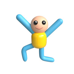 High-Quality 3d Cartoon character illustration  rendering 