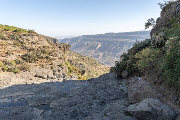 View over landscape of Simien Mountains National park, Ethiopia