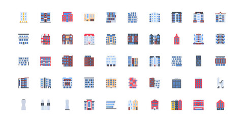 building icon set