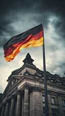 Germany Flag in Industrial Setting