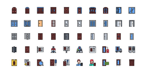 door icon set