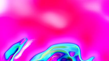 Abstract liquid background in pink color with metallic textured