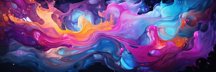 Psychedelic Liquid Art: Explore the vividly colored oil swirling on water, creating a surreal and mesmerizing abstract for your desktop background.