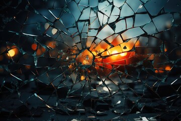 Abstract wallpaper, Cracked Mirror Dreams: A shattered and cracked mirror reflecting a dreamlike world of distortion and abstraction. background, desktop background.