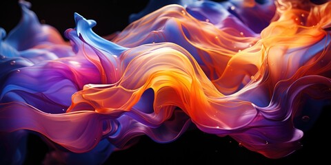Liquid Symphony: Witness the dynamic dance of vividly colored liquids as they blend and weave into captivating patterns on your desktop wallpaper.