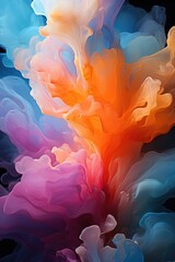 Aqua Abstract Art: Explore the captivating world of vividly colored liquids in dynamic motion, blending and weaving into intricate patterns for your desktop wallpaper.