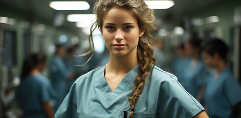 Healthcare Professionals in Action: Nurse in the Hospital Setting (AI-Generated Images)