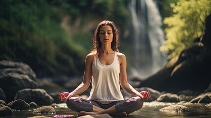 An image of someone practicing mindfulness, meditation, or relaxation exercises, emphasizing the importance of mental fitness in conjunction with physical fitness