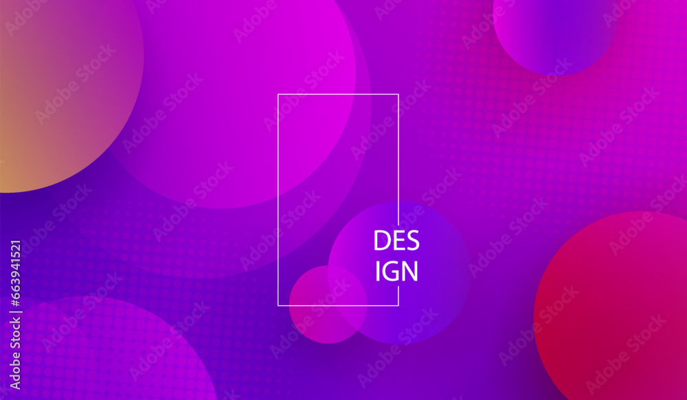 Canvas Prints abstract purple elegant background with colorful circles.