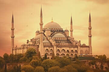 Iconic Istanbul mosque. Generative AI