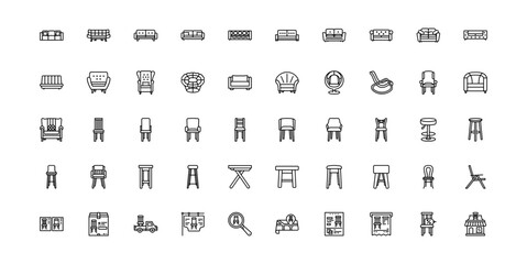 furniture icon set