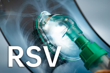 Background of Respiratory syncytial virus(RSV) and chest X-ray,medical concept