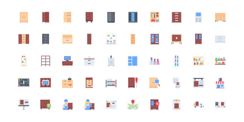 Obraz premium furniture icon set