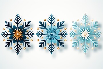 snowflakes on a white background