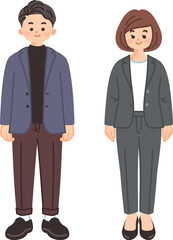 カジュアルな服装のビジネスパーソン