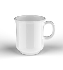 Glossy Cup Transparent background 3d rendering