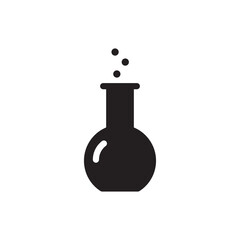 Flask icon. Chemical flask flat sign design. Glass flask symbol vector pictogram. UX UI icon