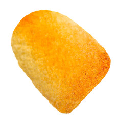 Potato chips with flavored hot and spicy isolated on white, clipping path
