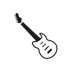 Guitar vector icon. Classic guitar flat sign design illustration. Guitar symbol pictogram. UX UI icon