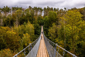 Herbstliche Wanderung durch den Naturpark der Hohen Schrecke im Kyffhäuser - Thüringen - Deutschland