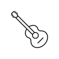 Guitar vector icon. Classic guitar flat sign design illustration. Guitar symbol pictogram. UX UI icon
