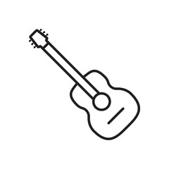 Guitar vector icon. Classic guitar flat sign design illustration. Guitar symbol pictogram. UX UI icon