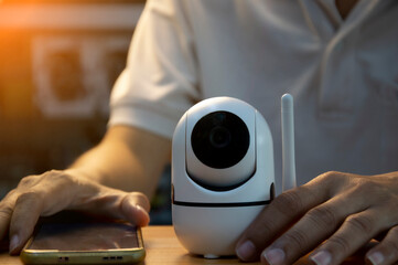 IP wifi wireless security camera supports Internet installation technology, security systems, smart...