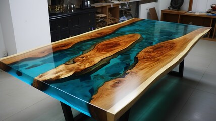 the world's coolest dining table, beautiful modern epoxy resin table