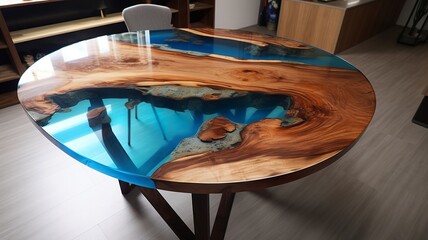 the world's coolest dining table, beautiful modern epoxy resin table