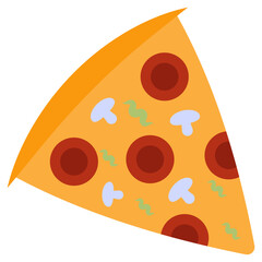 Editable design icon of pizza slice