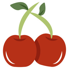 An icon design of cherries