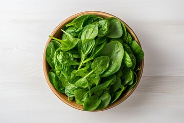 Nutrient-Rich Spinach from Above.