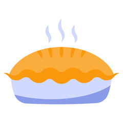 Modern design icon of apple pie