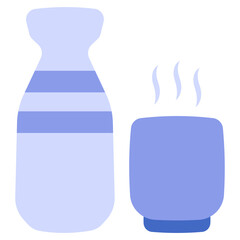 A perfect design icon of thermos