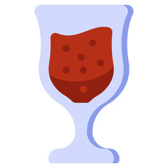 Juice glass icon, editable vector