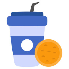An editable design icon of takeaway drink 