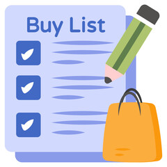 Perfect design icon of shopping list