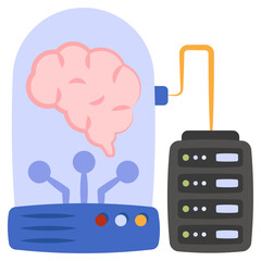 Modern design icon of artificial brain