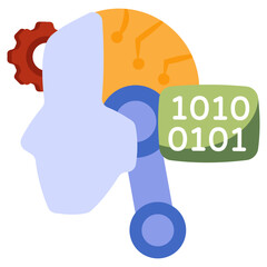 Premium download icon of binary programmer