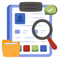 Editable design icon of cv analysis