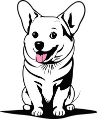 Corgi svg vector drawing