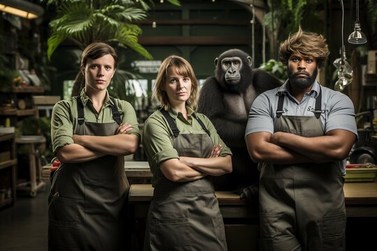 Zookeeper Team with Crossed Arms.