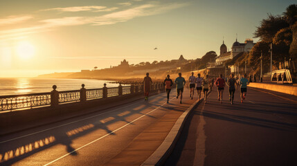 Sunrise Stroll: Coastal Promenade at Dawn