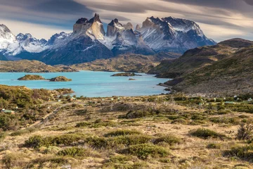 Fototapete Cuernos del Paine Nice view of Torres Del Paine National Park, Chile.