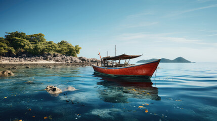 Fototapeta premium Balancing Sustainability and Marine Conservation at Midday