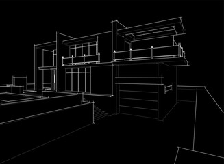 house building sketch architectural drawing