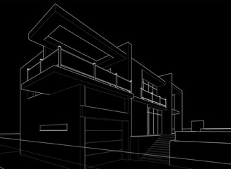 house building sketch architectural drawing