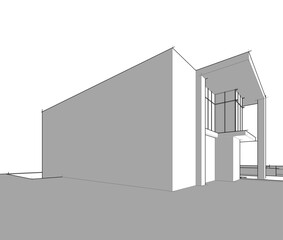 house building sketch architectural drawing