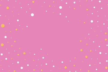 Magical gold white polka dots Pink backdrop vector Copy space text Birthday greeting card Wedding Magenta It is a girl Invitation Banner party Free space design text Tender romantic background  Cool
